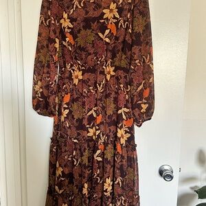 New Lost + Wander Floral Long Sleeve Dress